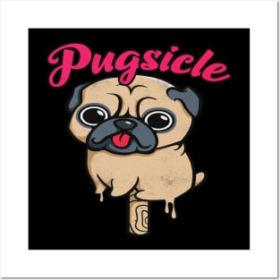 Pugsicle Ice Cream Dog Posters and Art